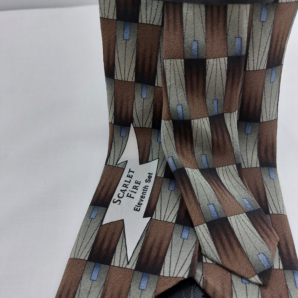 Grateful Dead Jerry Garcia Scarlet Fire 11th Eleventh Set Tie 100% Handmade Silk - Picture 4 of 5